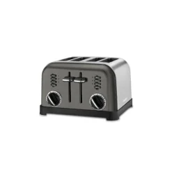 4-Slice Metal Classic Toaster in Black Stainless