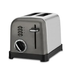 2-Slice Metal Classic Toaster in Black Stainless