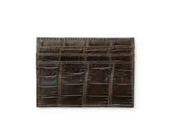 Slim Credit Card Case No. 204 in Crocodile Leather