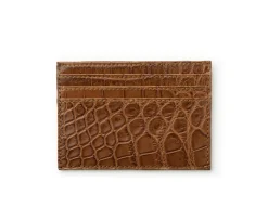 Slim Credit Card Case No. 204 in Crocodile Leather