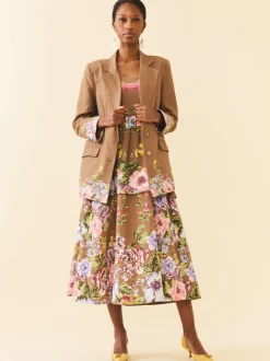 Sloan Blazer in Caramel Victorian Floral