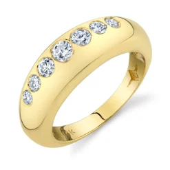 Small Balloon Ring with Ascending White Diamonds