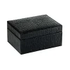 Small Box in Crocodile Embossed Leather