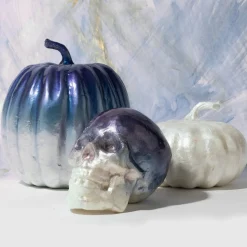 Small Capiz Pumpkin in Pearl