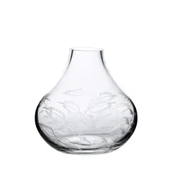 Small Crystal Vase with Fern Design