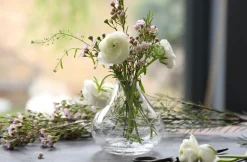 Small Crystal Vase with Fern Design