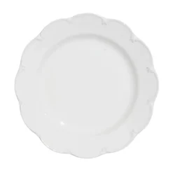 Smerlato Dinner Plates in White, Set of 6