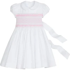 Smocked Emery Dress in Light Pink