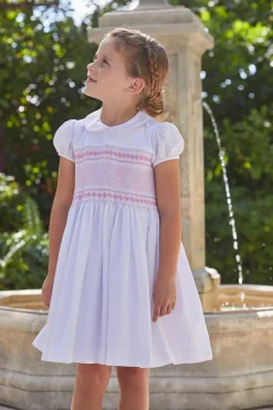Smocked Emery Dress in Light Pink