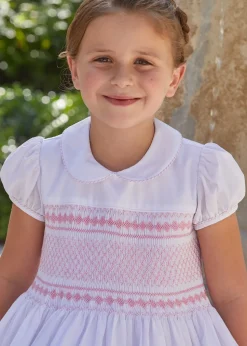 Smocked Emery Dress in Light Pink