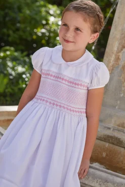 Smocked Emery Dress in Light Pink