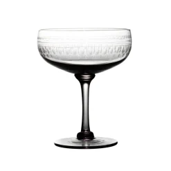 Smoky Cocktail Glasses With Ovals Design, Set of 4