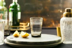 Smoky Tumblers With Ovals Design, Set of 4