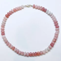 Smooth Pink Opal Candy Necklace