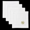 Snowflake Gold Cocktail Napkin Set