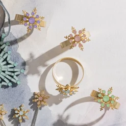 Snowflake Wine Charms in Pastels