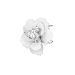 Snowflower Rose Studs