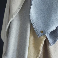 Soft Grey Double Sided Baby Alpaca Throw Blanket