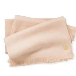Soft Pink Baby Alpaca Throw Blanket