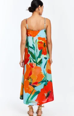 Solen Midi Dress in Poppy Red