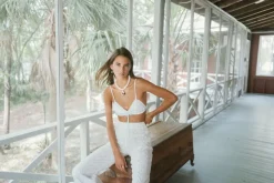 Something Blue Pants in White