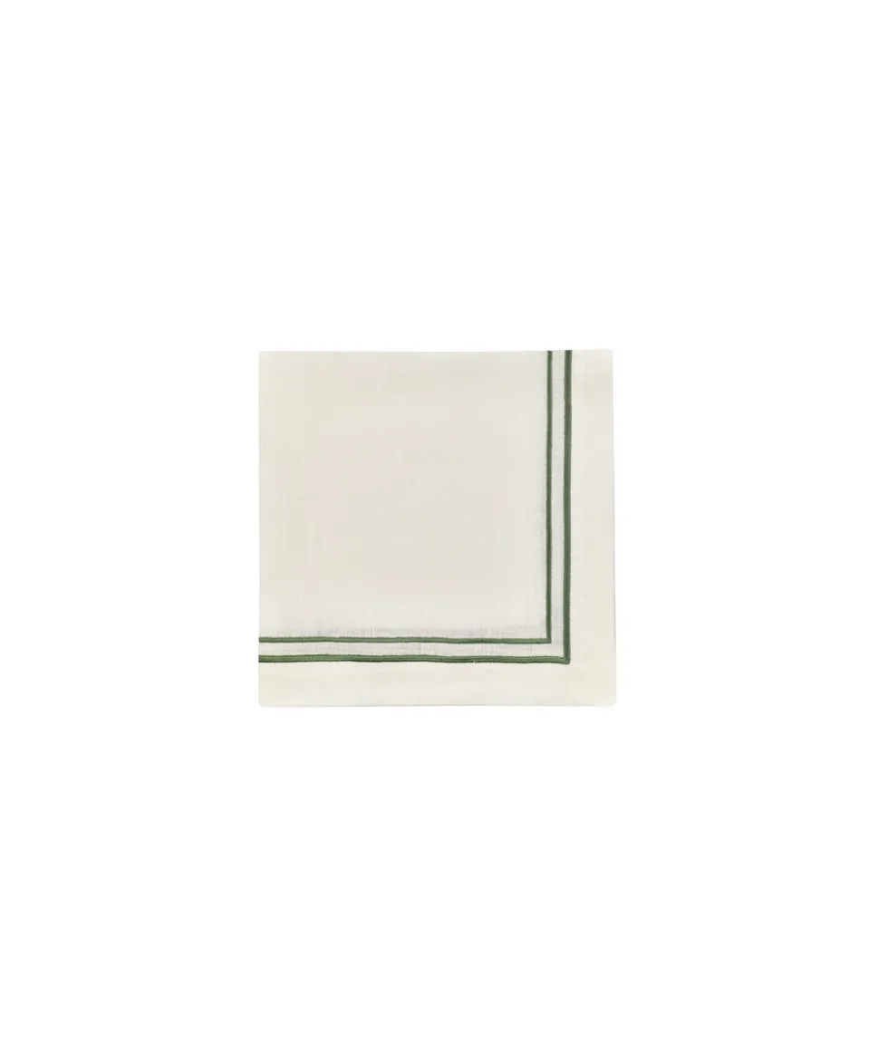 Sophie Classic Two Cord Napkin in Moss Green