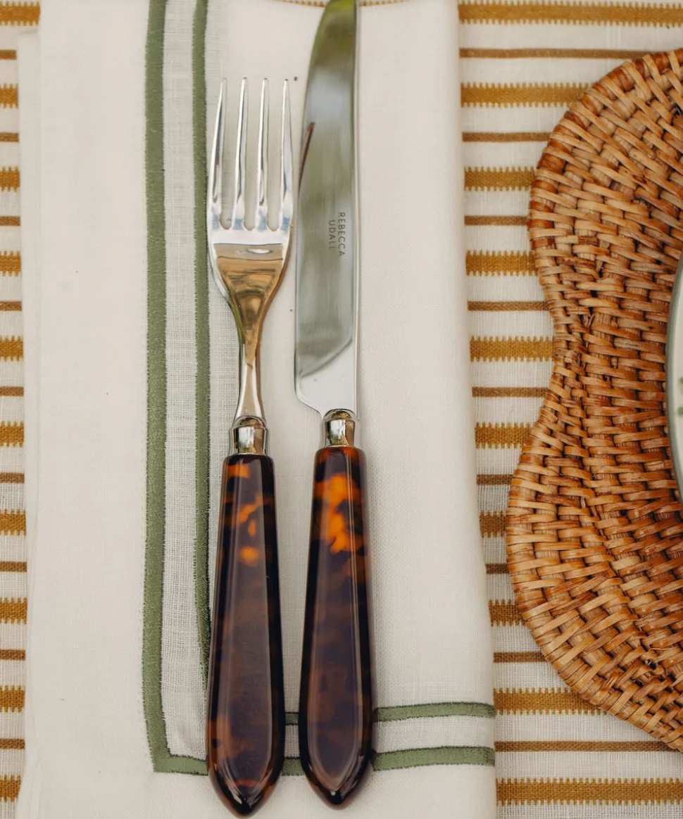 Sophie Classic Two Cord Napkin in Moss Green