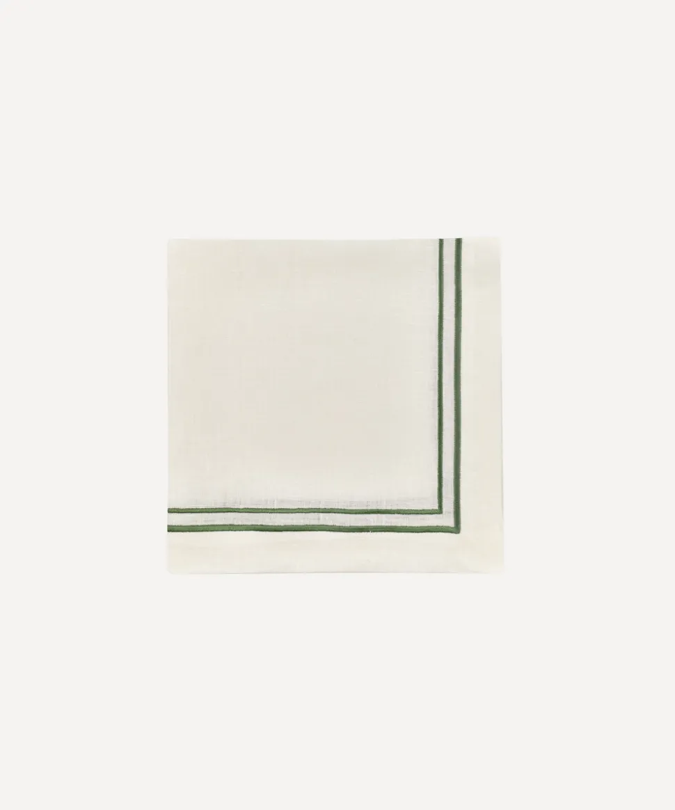 Sophie Classic Two Cord Napkin in Moss Green