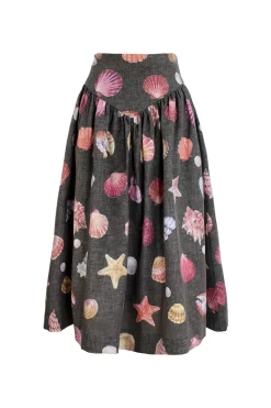 Sotavento Midi Skirt in Conchitas Black Print