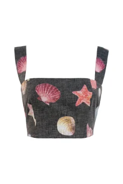 Sotavento Top in Conchitas Black Print