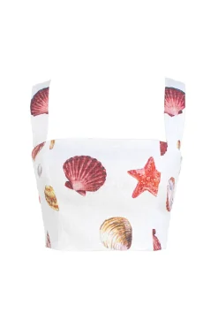 Sotavento Top in Conchitas White Print