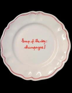 Soup of the Day: Champagne Scalloped Plate, Set of 6