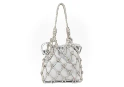 Sparkle Net Pouch In Silver