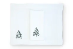 Sparkling Christmas Tree Napkin and Placemat, Set of 2