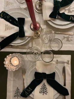 Sparkling Christmas Tree Napkin and Placemat, Set of 2