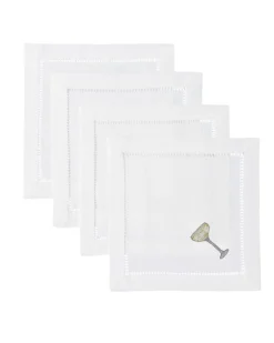 Sparkling Coupe Cocktail Napkins, Set of 4