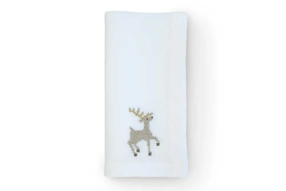 Sparkling Reindeer Napkin, Set of 4