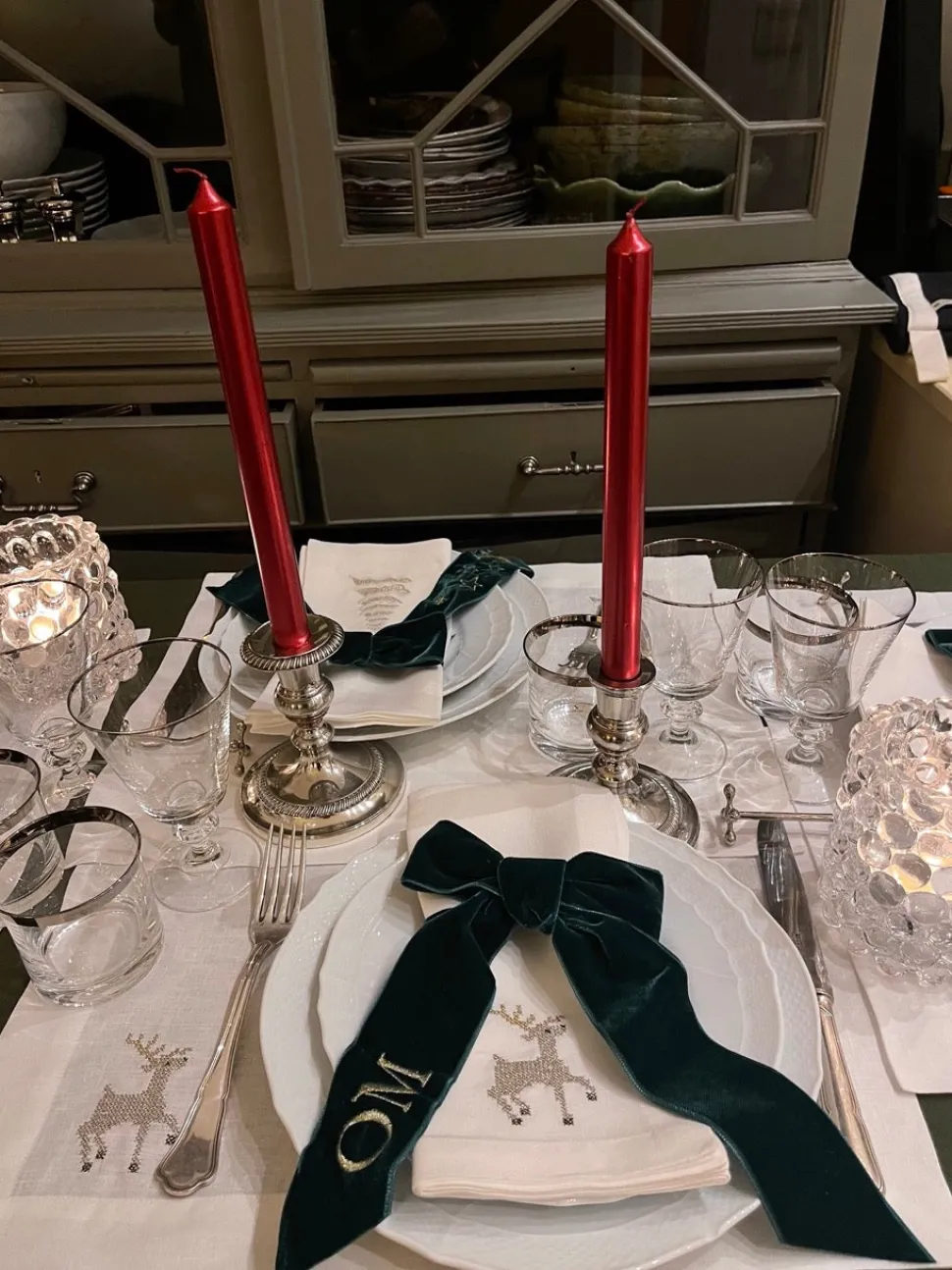 Sparkling Reindeer Napkin, Set of 4