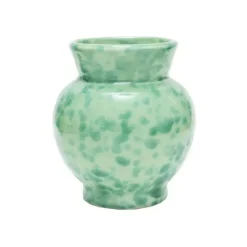 Speckled Vase in Green