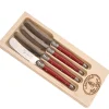 Spreaders in Red in a Wooden Box, Set of 4