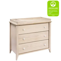 Sprout 3-Drawer Changer Dresser with Removable Changing Tray in Washed Natural & White