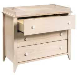 Sprout 3-Drawer Changer Dresser with Removable Changing Tray in Washed Natural & White