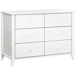 Sprout 6-Drawer Double Dresser in White