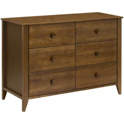 Sprout 6-Drawer Double Dresser in Natural Walnut