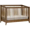 Sprout 4-in-1 Convertible Crib with Toddler Bed Conversion Kit in Natural Walnut