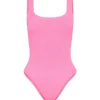 Square Neck Swimsuit in Bubblegum