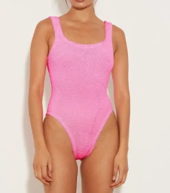 Square Neck Swimsuit in Bubblegum