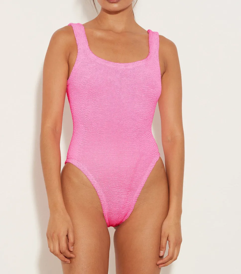 Square Neck Swimsuit in Bubblegum