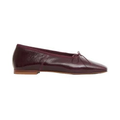 Square Toe Ballerina in Dark Oxblood