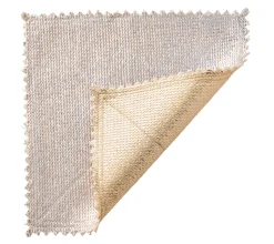 Stamped Reversible Placemat in Silver & Gold, Set of 4